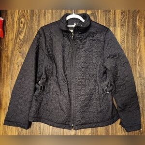 Neyelle Quilted Black Lined Jacket Size L NWOT